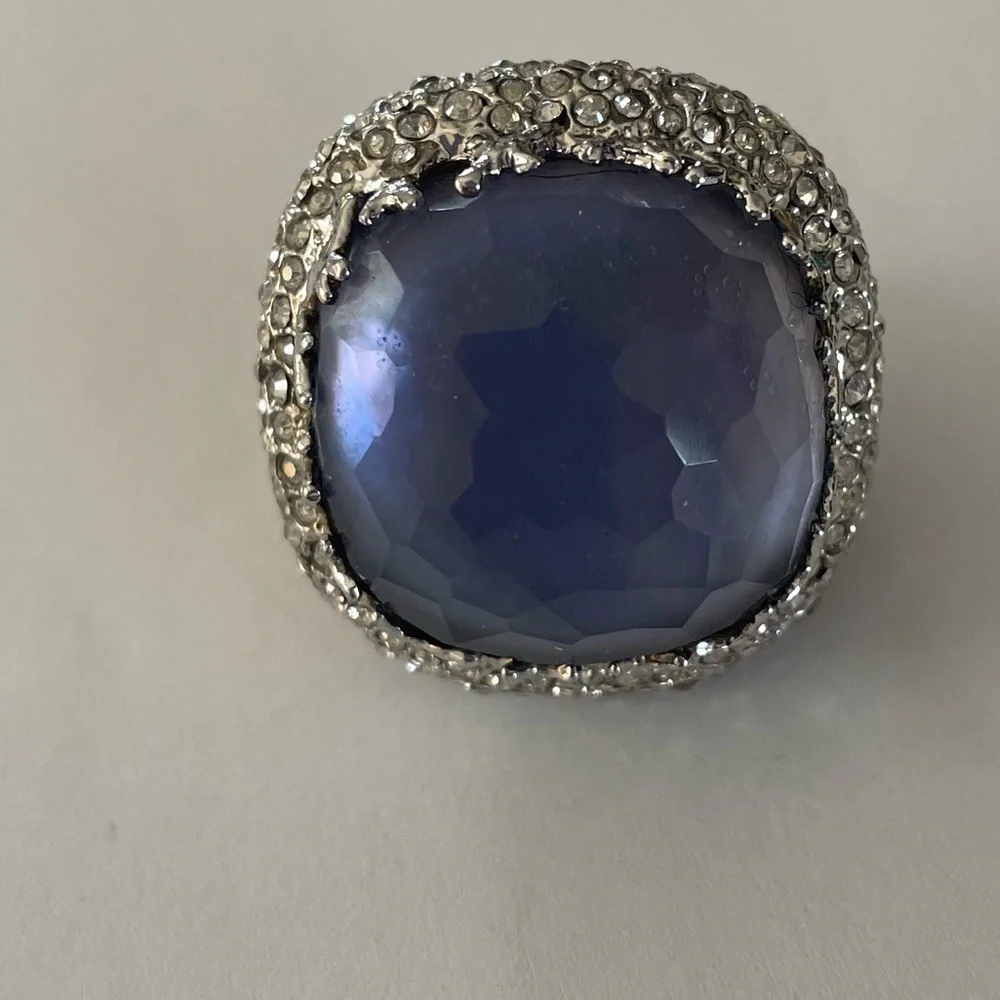 Alexis Bittar Blue Stone crystal ring-Size 7 - Picture 13 of 13